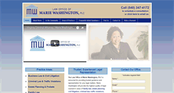 Desktop Screenshot of mariewashingtonlaw.com