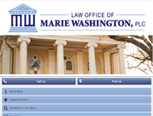 Tablet Screenshot of mariewashingtonlaw.com